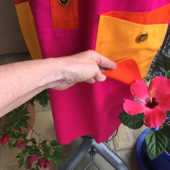 Vintage Tailored NR1 Color Block Shirtwaist Dress - Picture 14 of 15